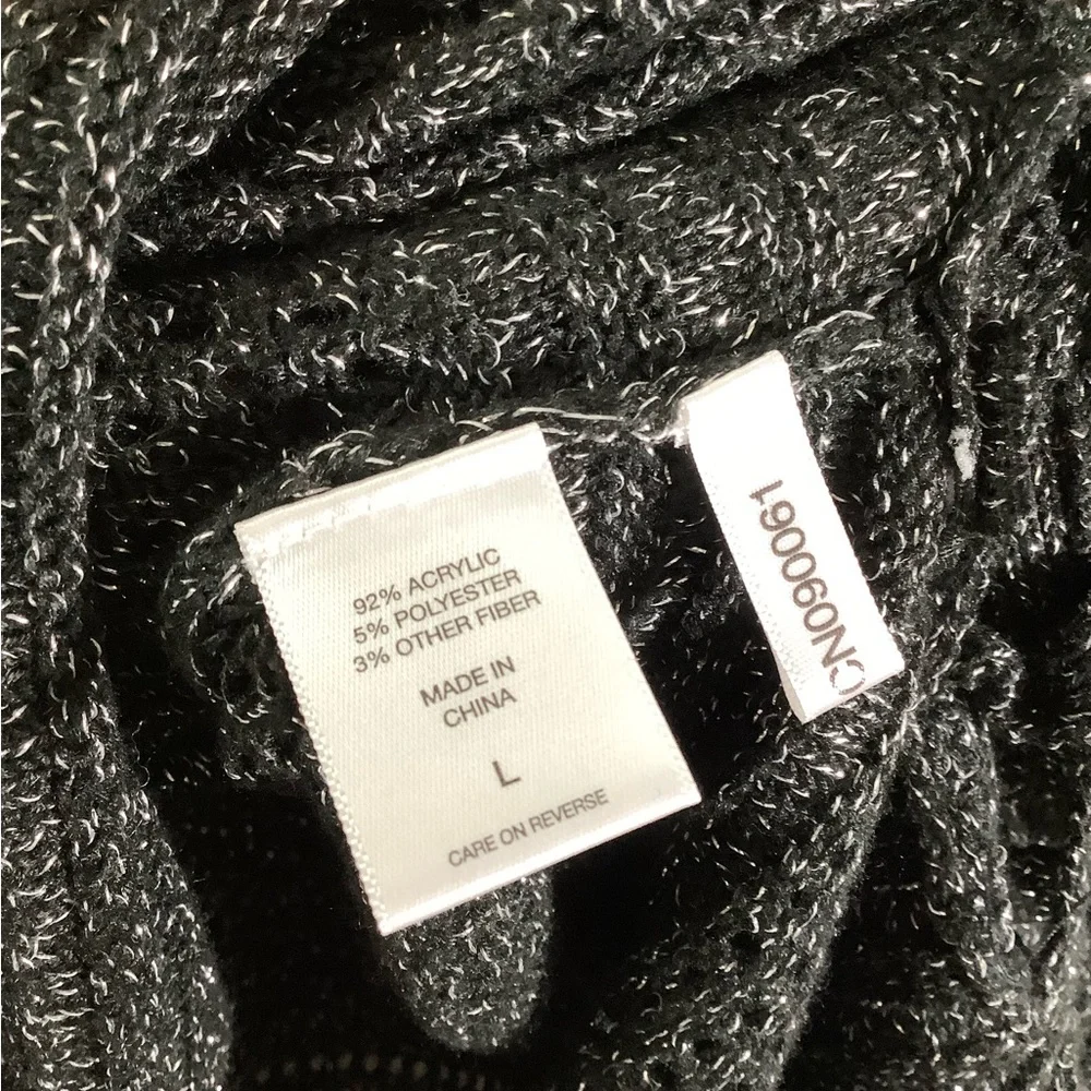New York & Company Metallic Striped Sweater
